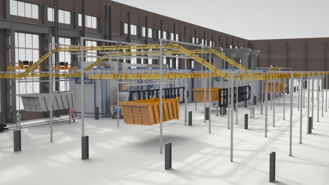 Линия подготовки, покраски для спецтехники SPK Линия подготовки, покраски для спецтехники SPK