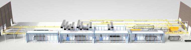 Линия подготовки, покраски для спецтехники SPK Линия подготовки, покраски для спецтехники SPK