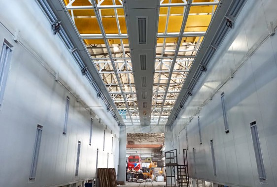 Окрасочно-сушильная камера для локомотивов SPK-P 22.6.5, г. Коломна Окрасочно-сушильная камера для локомотивов SPK-P 22.6.5, г. Коломна