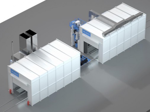 Комплекс дробеструйно-окрасочно-сушильный проходного типа SPK