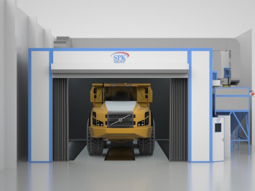 Дробеструйная камера для деталей спецтехники SPK-10.6.5 Дробеструйная камера для деталей спецтехники SPK-10.6.5