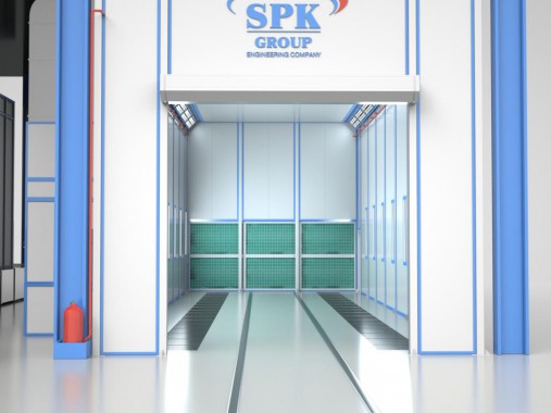 Две уличные окрасочно-сушильные камеры SPK для контейнеров Две уличные окрасочно-сушильные камеры SPK для контейнеров