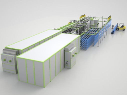 Линия порошковой окраски для металлических профилей SPK