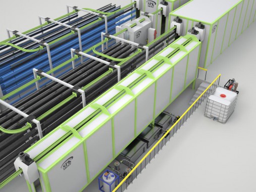 Линия порошковой окраски для металлических профилей SPK