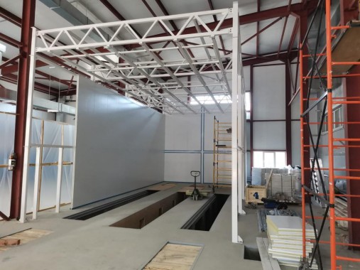 Двухсекционная покрасочно-сушильная камера SPK-SCB-16.6.5 для спецтехники, г. Миасс