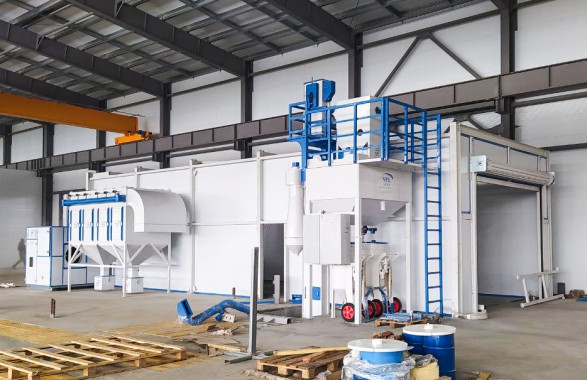 Дробеструйная и окрасочно-сушильная камеры SPK для трубопроводов, г. Курск Дробеструйная и окрасочно-сушильная камеры SPK для трубопроводов, г. Курск