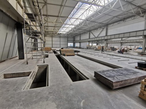 Линия подготовки и окраски кузовов и рам самосвалов, г. Калининград