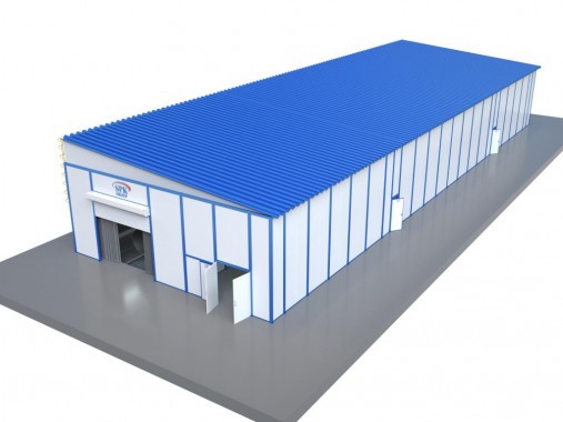 Проходная уличная дробеструйная камера для свайных конструкций SPK - 41.8.5 Проходная уличная дробеструйная камера для свайных конструкций SPK - 41.8.5