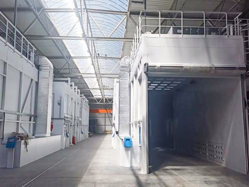 Линия подготовки и окраски кузовов и рам самосвалов, г. Калининград