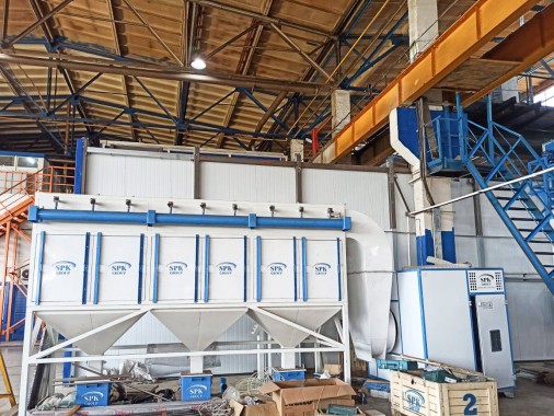 Зона открытой окраски SPK-OPSS-18.21.7 и дробеструйная камера SPK-SBB-15.5, г. Омск