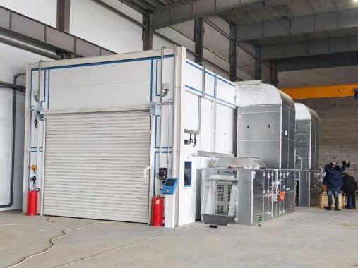 Дробеструйная и окрасочно-сушильная камеры SPK для трубопроводов, г. Курск Дробеструйная и окрасочно-сушильная камеры SPK для трубопроводов, г. Курск