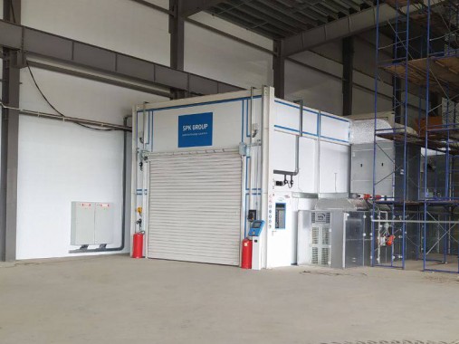 Дробеструйная и окрасочно-сушильная камеры SPK для трубопроводов, г. Курск Дробеструйная и окрасочно-сушильная камеры SPK для трубопроводов, г. Курск
