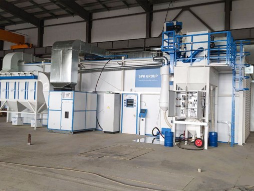 Дробеструйная и окрасочно-сушильная камеры SPK для трубопроводов, г. Курск Дробеструйная и окрасочно-сушильная камеры SPK для трубопроводов, г. Курск