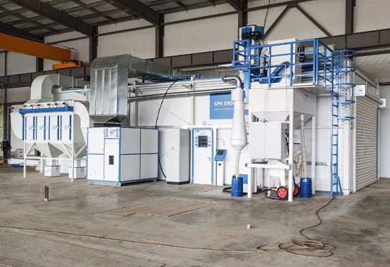 Дробеструйная и окрасочно-сушильная камеры SPK для трубопроводов, г. Курск Дробеструйная и окрасочно-сушильная камеры SPK для трубопроводов, г. Курск