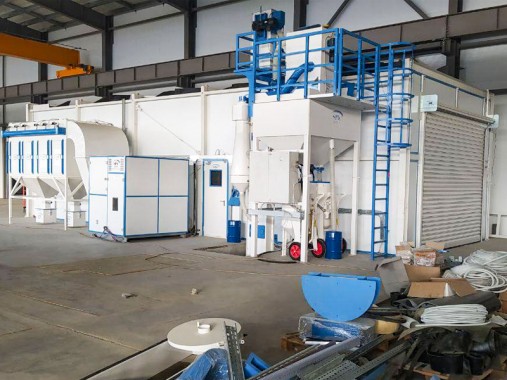 Дробеструйная и окрасочно-сушильная камеры SPK для трубопроводов, г. Курск Дробеструйная и окрасочно-сушильная камеры SPK для трубопроводов, г. Курск