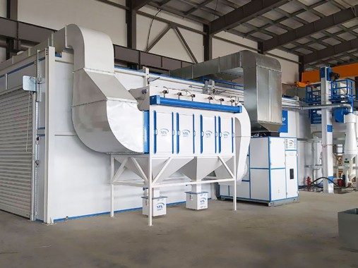 Дробеструйная и окрасочно-сушильная камеры SPK для трубопроводов, г. Курск Дробеструйная и окрасочно-сушильная камеры SPK для трубопроводов, г. Курск