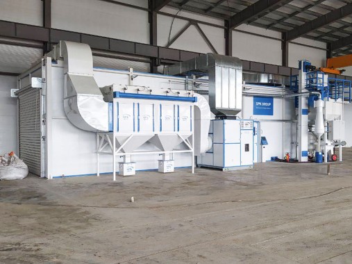 Дробеструйная и окрасочно-сушильная камеры SPK для трубопроводов, г. Курск Дробеструйная и окрасочно-сушильная камеры SPK для трубопроводов, г. Курск