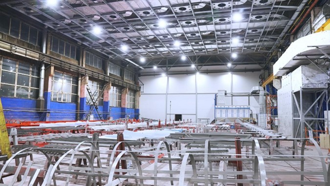 Зона открытой окраски SPK-OPSS-18.21.7 и дробеструйная камера SPK-SBB-15.5, г. Омск