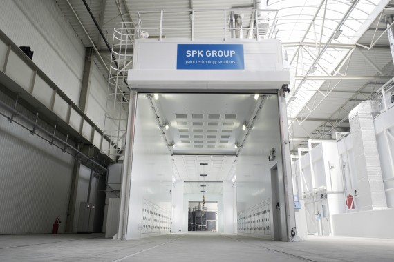 Линия подготовки и окраски кузовов и рам самосвалов, г. Калининград