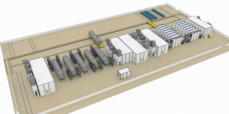 Линия подготовки и окраски SPK для криогенных установок разделения воздуха