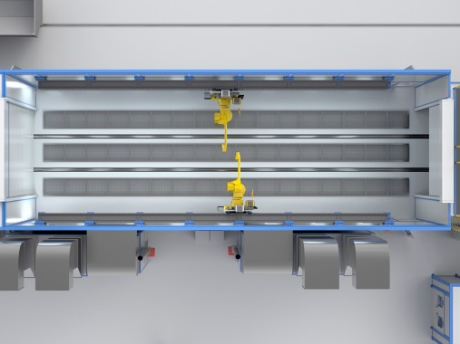 Линия подготовки и роботизированной окраски с/х техники SPK