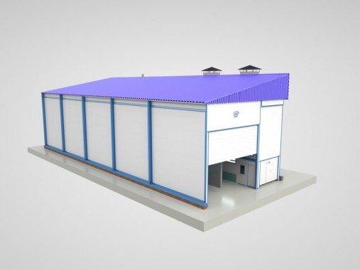 Уличная окрасочно-сушильная камера с роботами SPK  Уличная окрасочно-сушильная камера с роботами SPK