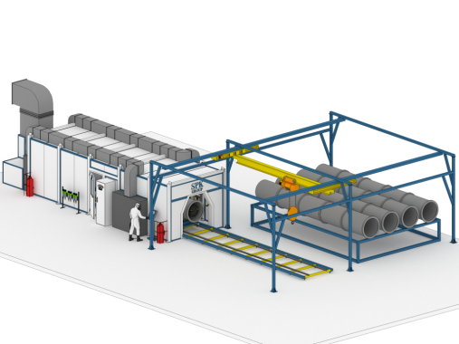 Автоматическая окрасочная камера SPK-SB-9.3.2 Автоматическая окрасочная камера SPK-SB-9.3.2