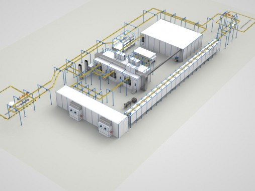 Линия автоматической окраски мостов для автомобильного завода