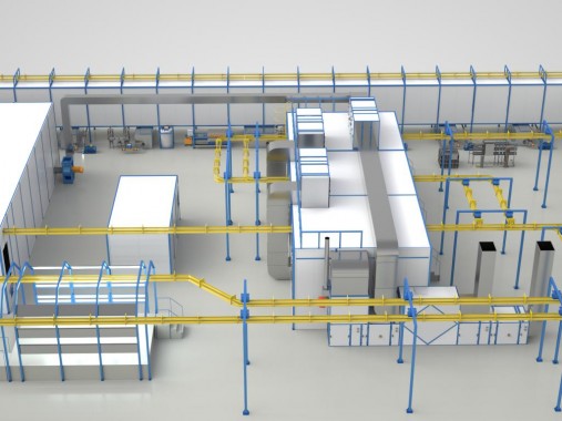 Линия автоматической окраски мостов для автомобильного завода