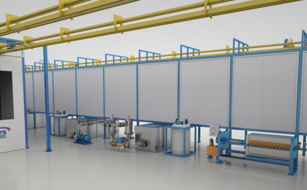 Автоматизированная линия окраски мостов коммерческого транспорта SPK Автоматизированная линия окраски мостов коммерческого транспорта SPK