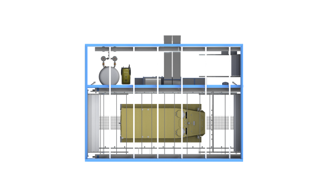 Уличная камера дождевания с функцией мойки для гусеничных тягачей Уличная камера дождевания с функцией мойки для гусеничных тягачей