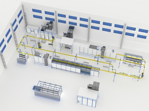 Роботизированная линия подготовки и окраски мостов и АКПП