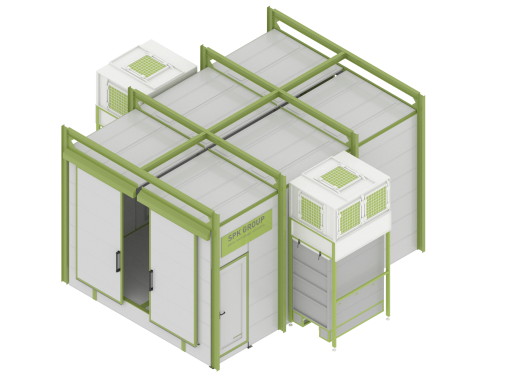 Линия порошковой окраски с ручной конвейерной системой для сельскохозяйственной техники Линия порошковой окраски с ручной конвейерной системой для сельскохозяйственной техники