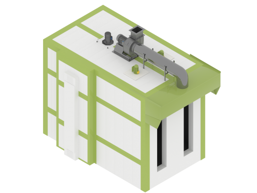 Линия порошковой окраски с монорельсовым конвейером для аппаратов пневматического тормозного привода Линия порошковой окраски с монорельсовым конвейером для аппаратов пневматического тормозного привода