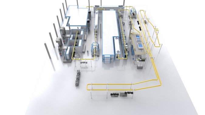 Роботизированная линия подготовки и окраски мостов SPK Роботизированная линия подготовки и окраски мостов SPK
