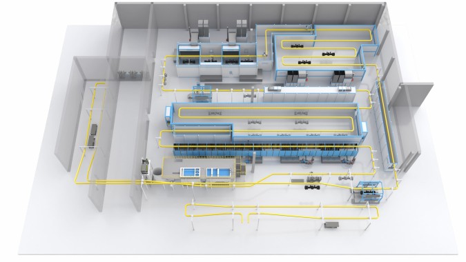Роботизированная линия подготовки и окраски мостов SPK Роботизированная линия подготовки и окраски мостов SPK
