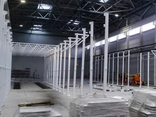 Линия подготовки и покраски рам полуприцепов SPK, г. Елабуга Линия подготовки и покраски рам полуприцепов SPK, г. Елабуга