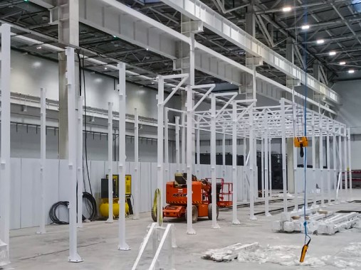 Линия подготовки и покраски рам полуприцепов SPK, г. Елабуга Линия подготовки и покраски рам полуприцепов SPK, г. Елабуга