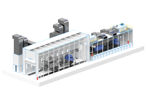 Зона открытой окраски для полуприцепов, автомобильных кранов и спецфургонов