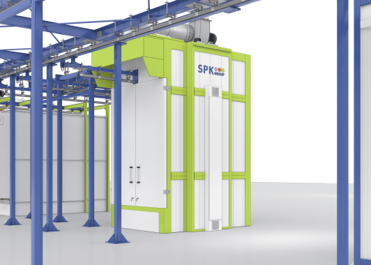 Комплекс оборудования для химической подготовки и порошковой окраски изделий с подвесным конвейером для нефтегазовой отрасли Комплекс оборудования для химической подготовки и порошковой окраски изделий с подвесным конвейером для нефтегазовой отрасли