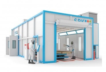 Двухсекционная окрасочно-сушильная камера SPK-SCB-12.5.3.