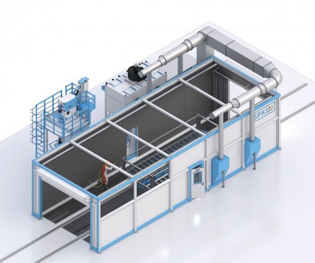 Дробеструйная камера SPK-SBB-14.5.4 для металлоконструкций