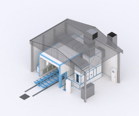 Окрасочно-сушильная камера для сферы атомной промышленности 