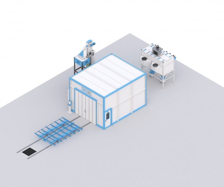 Дробеструйная камера SPK-SBB-6.5.4 для запорной арматуры Дробеструйная камера SPK-SBB-6.5.4 для запорной арматуры