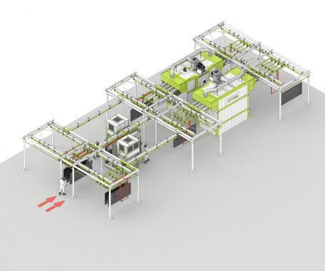 Комплекс оборудования SPK-30.12.4 для окраски и сушки изделий порошковым методом с подвесным конвейером