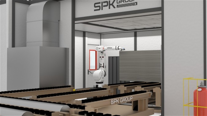 Роботизированная линия окраски SPK для металлоконструкций Роботизированная линия окраски SPK для металлоконструкций