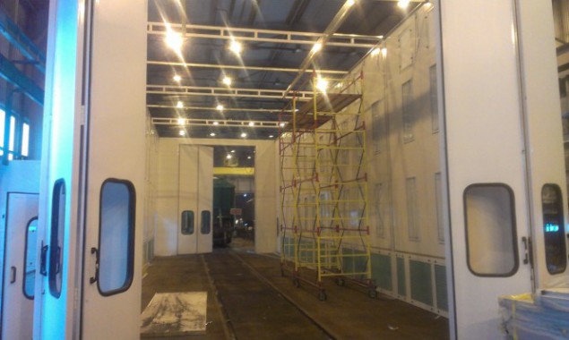 Окрасочно-сушильная камера для поездов депо Балахонцы "УралКалий" г. Березники Окрасочно-сушильная камера для поездов депо Балахонцы "УралКалий" г. Березники