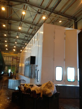 Окрасочно-сушильная камера для поездов депо Балахонцы "УралКалий" г. Березники Окрасочно-сушильная камера для поездов депо Балахонцы "УралКалий" г. Березники