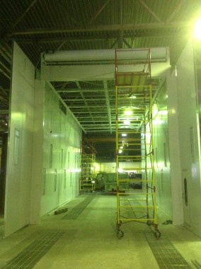 Строительство окрасочно-сушильной камеры для грузовых автомобилей ИВЕКО г Миаcс