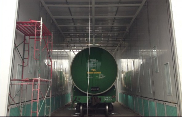 Окрасочно-сушильная камера для цистерн и вагонов в уличном исполнении г. Партизанск SPK-18x6x6 Россия